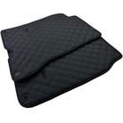 Leather Floor Mats for Ferrari California T (2015-2018) Black Sewing ER56 Design - AutoWin