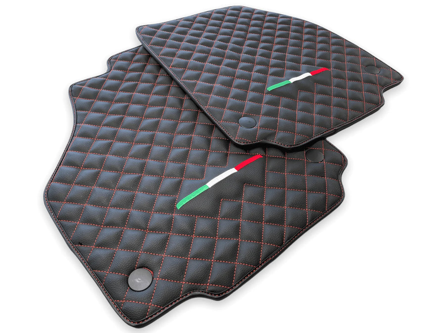 Leather Floor Mats For Ferrari F8 Spider 2019-2022 Italian Edition