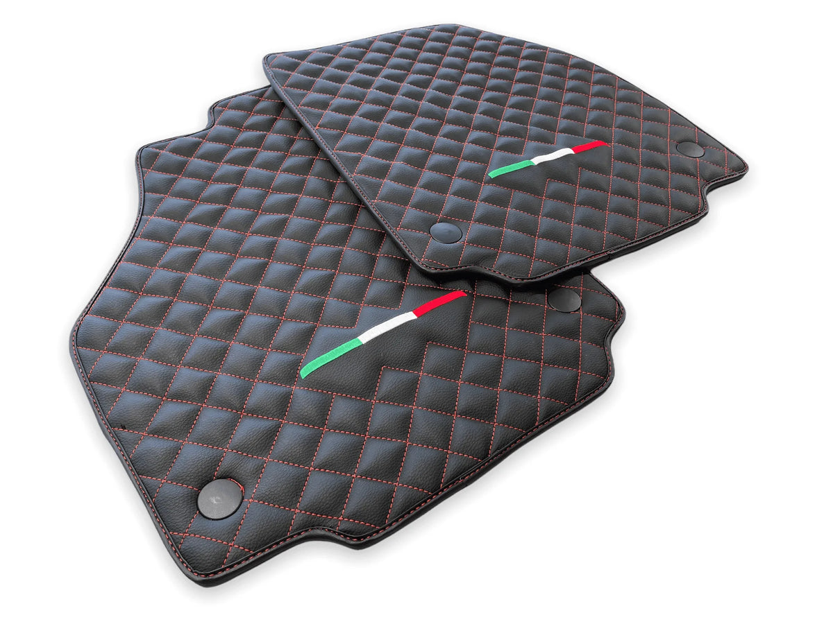 Leather Floor Mats For Ferrari F8 Spider 2019-2022 Italian Edition