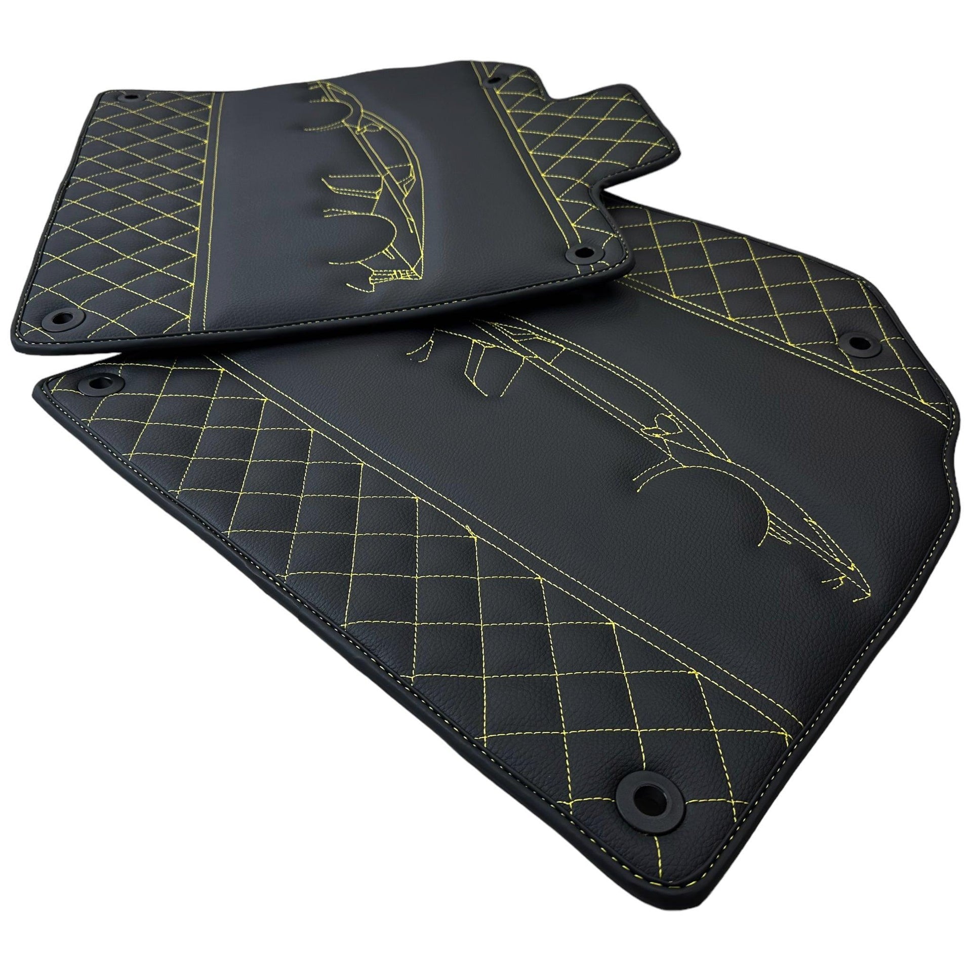 Leather Floor Mats for Lamborghini Aventador SV SVJ - AutoWin