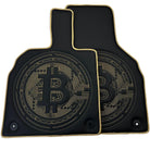 Leather Floor Mats for Lamborghini Aventador with Bitcoin Sewing - AutoWin