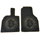 Leather Floor Mats for Lamborghini Aventador with Bitcoin Sewing - AutoWin