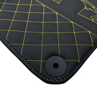 Leather Floor Mats for Lamborghini Huracan Yellow Sewing | ER56 Design - AutoWin