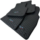 Leather Floor Mats for Lamborghini Urus with Blue Stitching - AutoWin