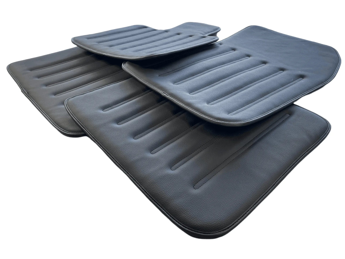 Leather Floor Mats for Rolls Royce Black Badge Phantom VIII (2017-2024) Black - AutoWin