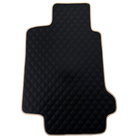 Black Stitched Leather Floor Mats for Maserati GranTurismo (2007-2019) | Beige Trim
