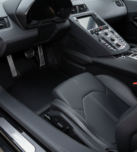 Alfombrillas personalizables para coches de Lamborghini Aventador en cuero de fibra de carbono - Edición limitada