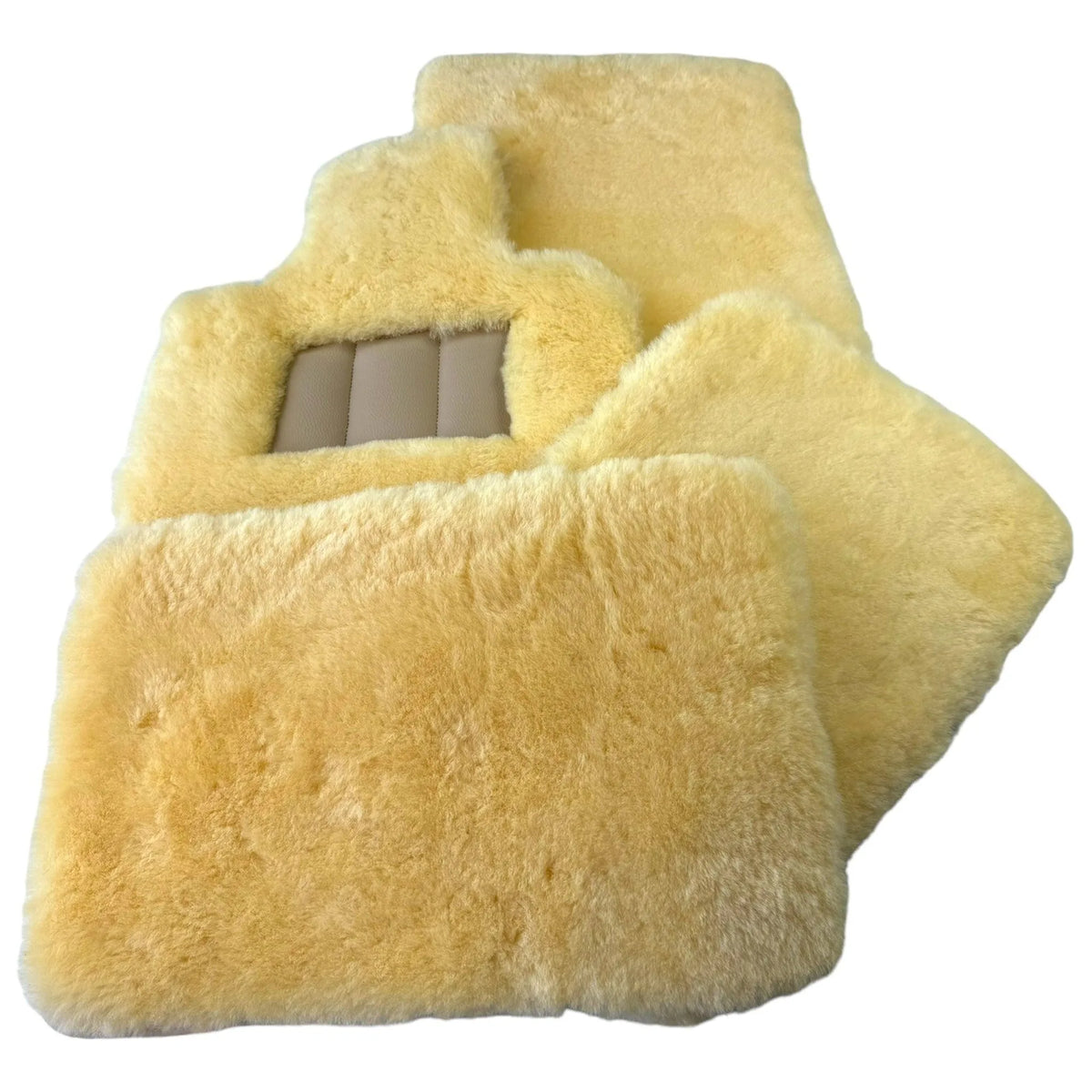 Natural Color Medical Sheepskin Floor Mats for Rolls Royce Ghost Series II (2021-2024) | Relugan