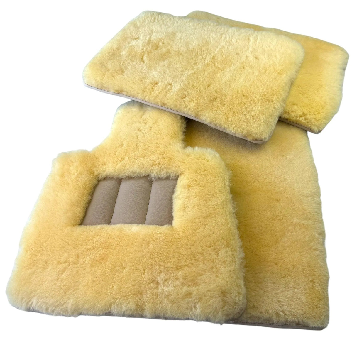 Natural Color Medical Sheepskin Floor Mats for Rolls Royce Ghost Series II (2021-2024) | Relugan