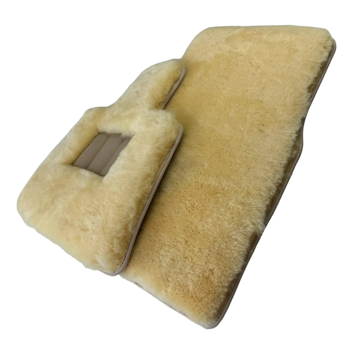 Natural Color Medical Sheepskin Floor Mats for Rolls Royce Ghost Series II (2021-2024) | Relugan