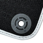 Orange Leather Floor Mats for Lamborghini Huracan with White Trim - AutoWin