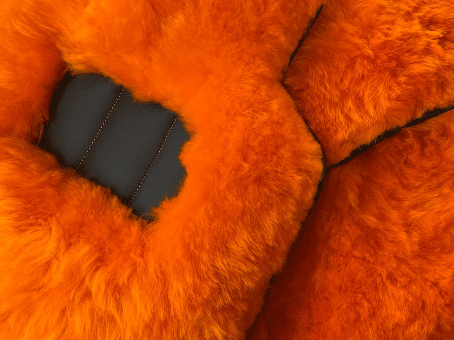 Tapis de sol en mouton orange pour Rolls Royce Phantom VIII (2017-2024) ER56 Design Brand - AutoWin