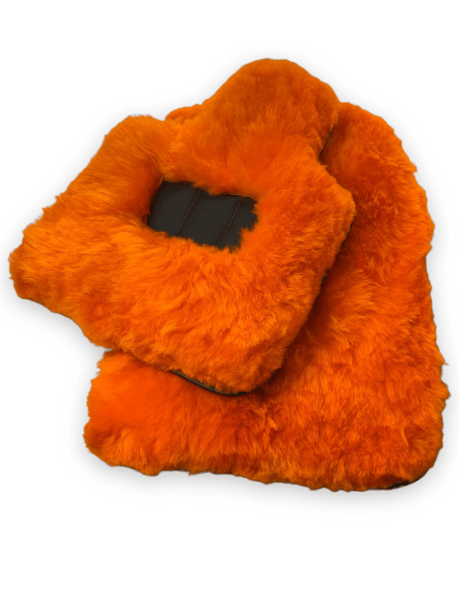 Tapis de sol en laine d'agneau orange pour Rolls Royce Phantom VIII (2017-2024) ER56 Design Brand - AutoWin