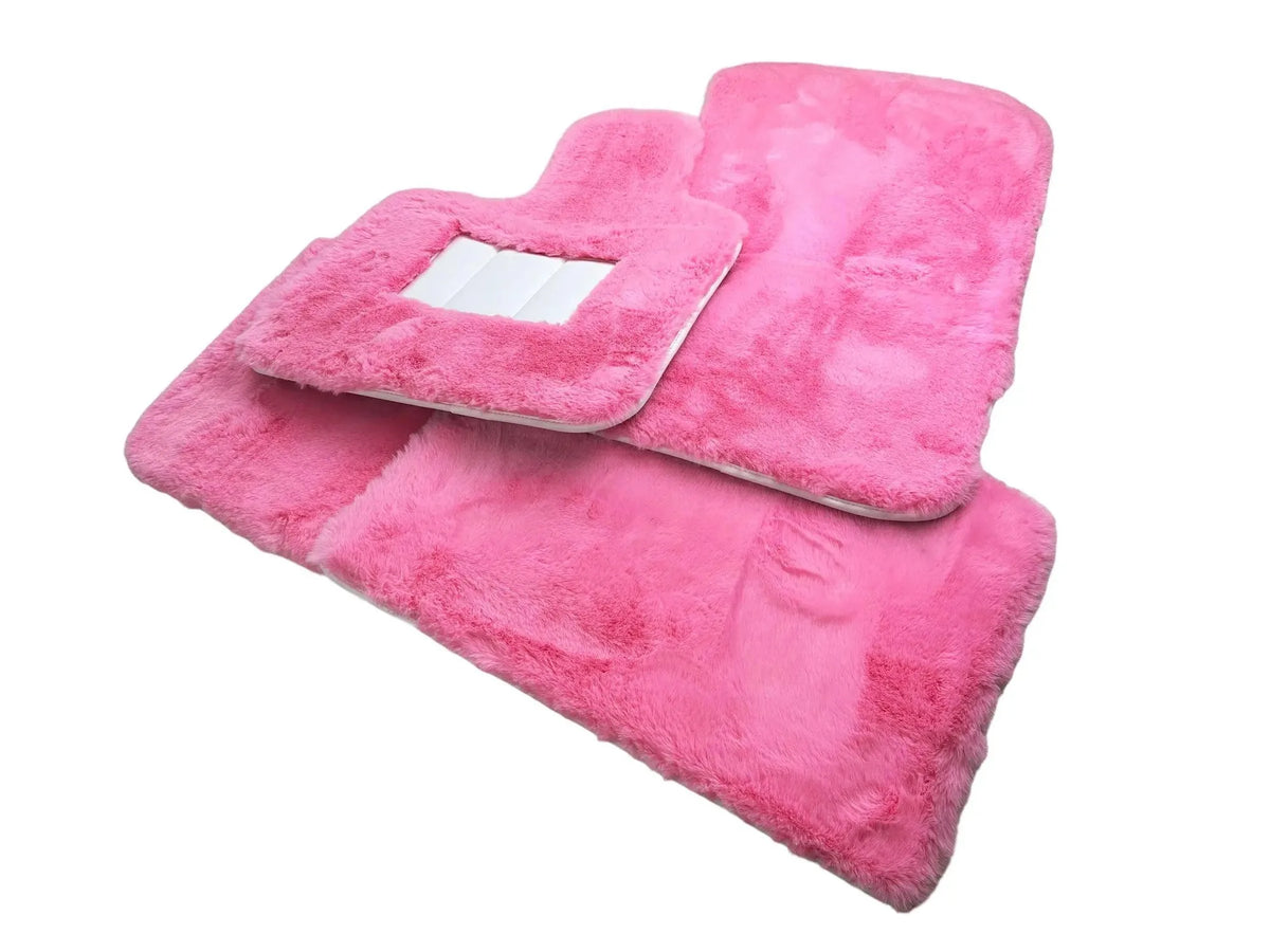 Pink Sheepskin Floor Mats For Rolls Royce Ghost Series II (2021-2024) Er56 Design Brand