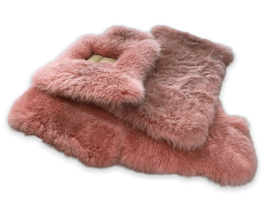 Tapis de sol en peau de mouton rose pour Rolls Royce Phantom VIII (2017-2024) ER56 Design Brand - AutoWin
