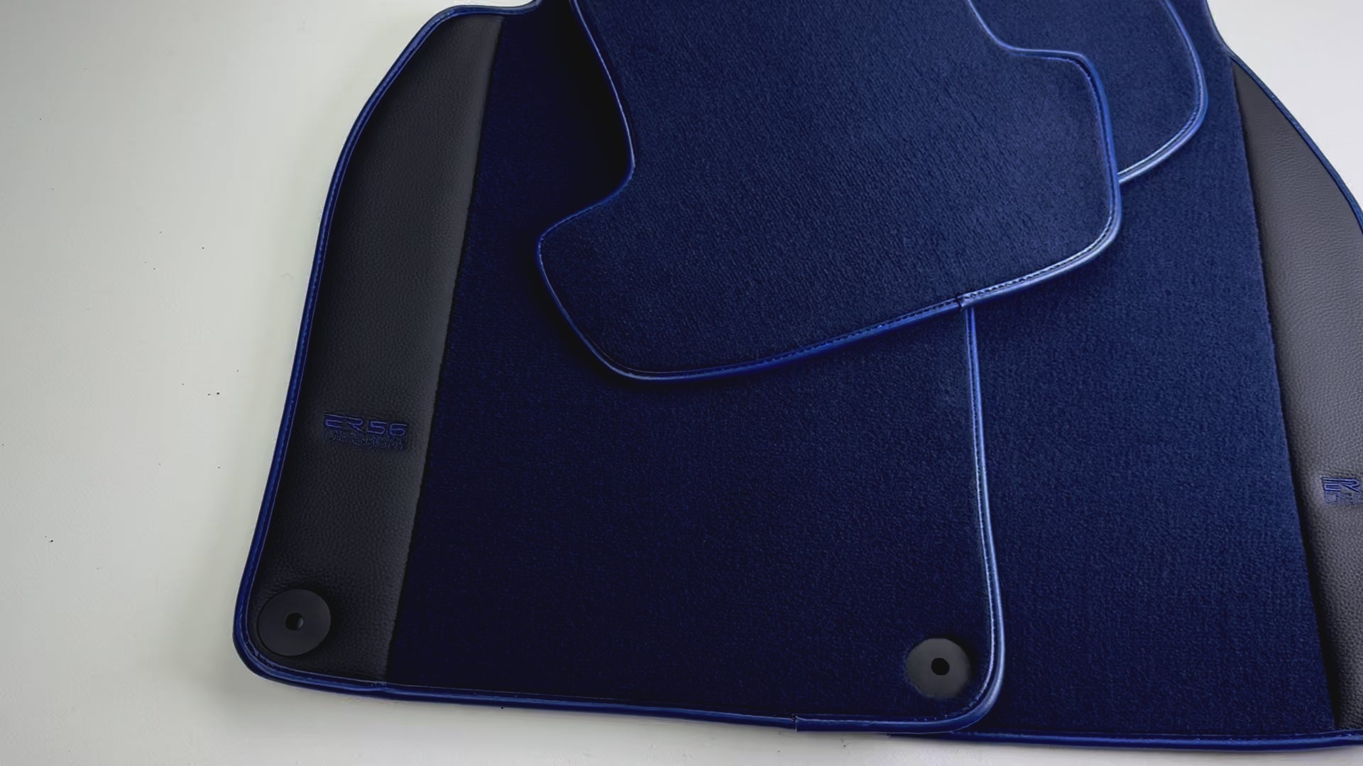 Alfombrillas azul oscuro para Porsche 996 (1998-2004) con cuero - AutoWin