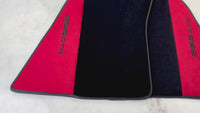 Tapis de voiture rouge pour Ferrari 296 GTB (2022-2025) en cuir Alcantara