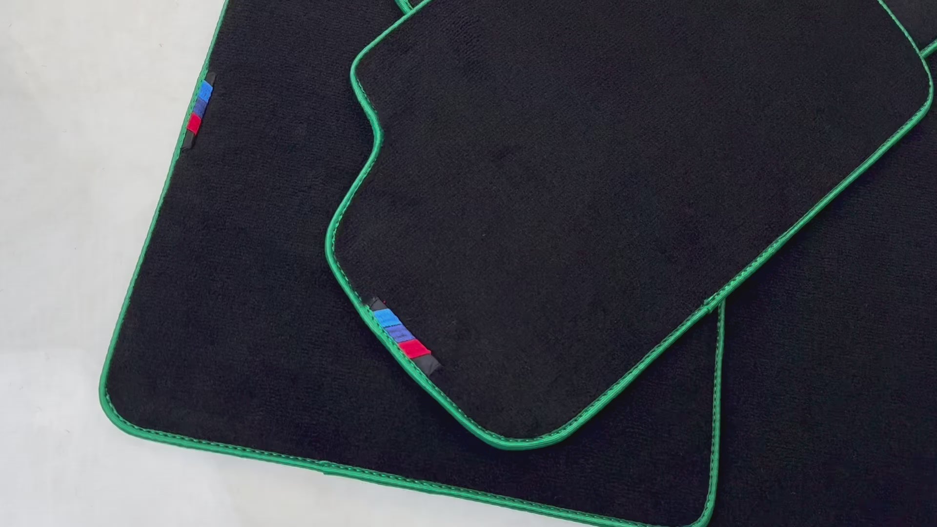 Black Mats For BMW 5 Series G30 | Green Trim | Various Trim Colors - AutoWin