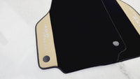 Alfombrillas negras para coche Ferrari 458 Italia (2009-2015) con cuero Nappa beige
