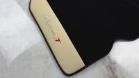 Tapis de voiture noir pour Ferrari California T (2015–2018) en cuir Crema Nappa