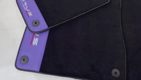 Purple Leather Black Floor Mats for Lamborghini Urus | Black Trim