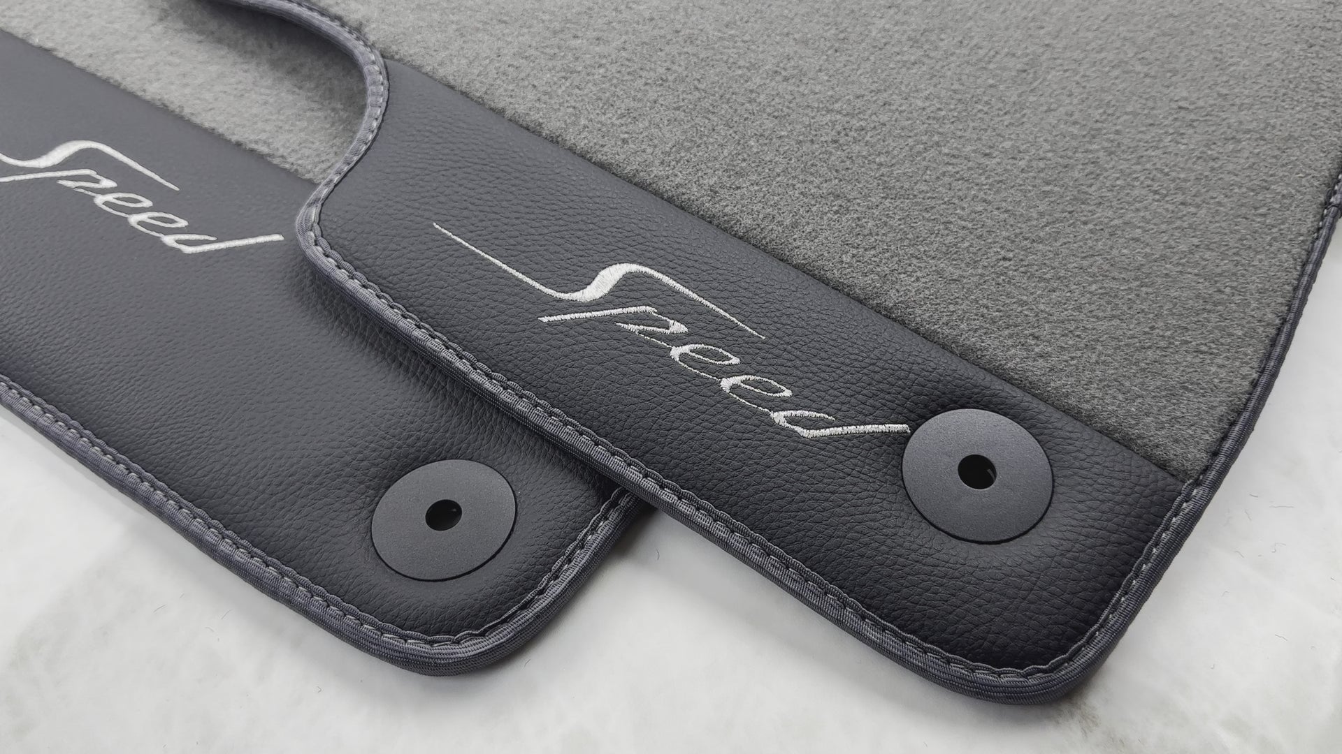 Tappetini grigi per auto per Bentley Bentayga (2015-2023) in pelle - AutoWin