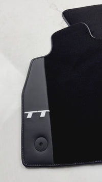 Tapis de voiture noirs pour Audi TT MK1 Coupé (1998-2006) avec cuir