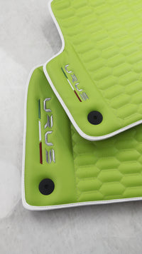 Tapis de voiture en cuir vert pour Lamborghini Urus (2018-2026) Design ER56