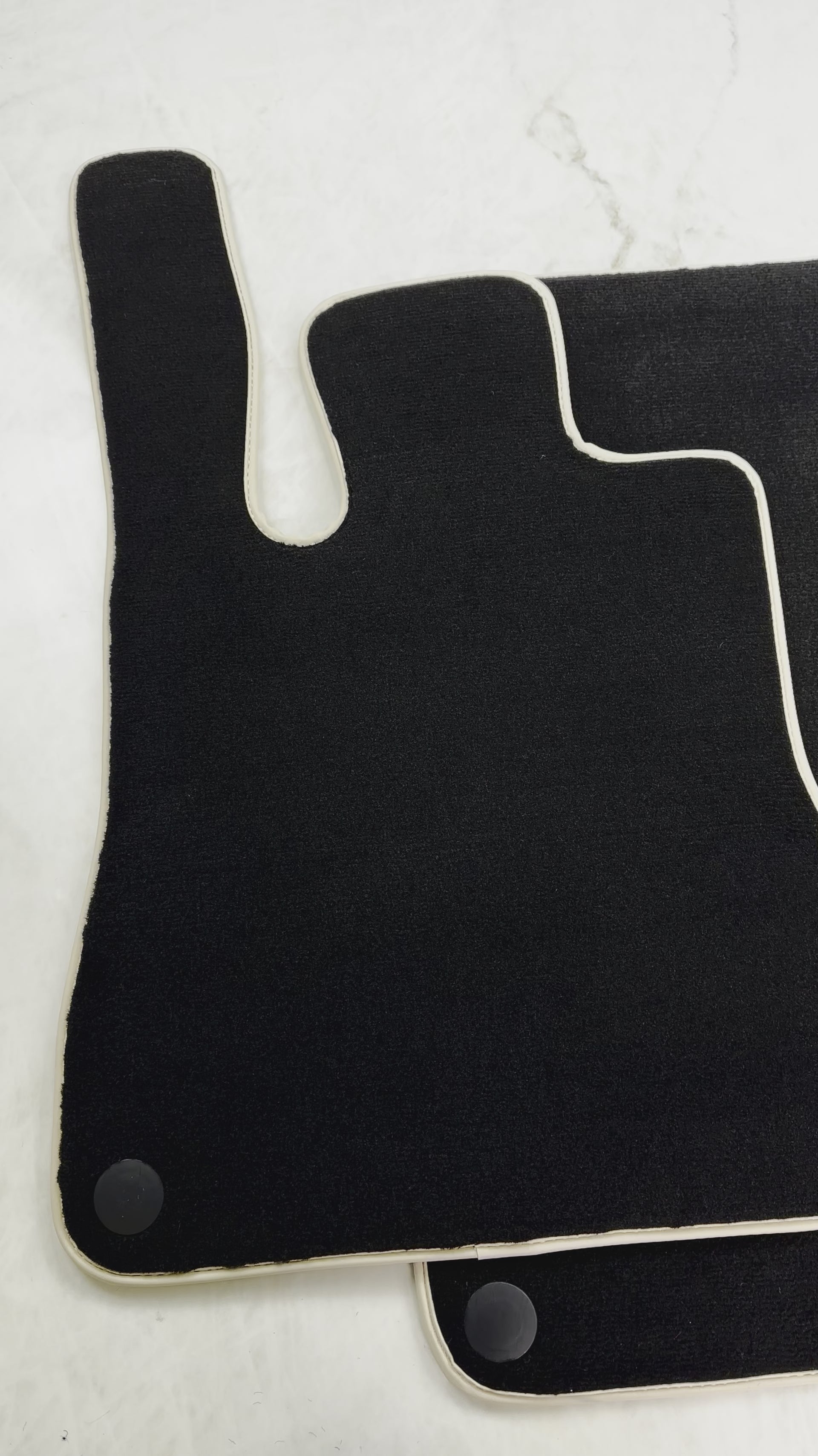 Tappeti auto neri per Mercedes-Benz SL-Class R231 (2012-2022) con rifinitura beige - AutoWin