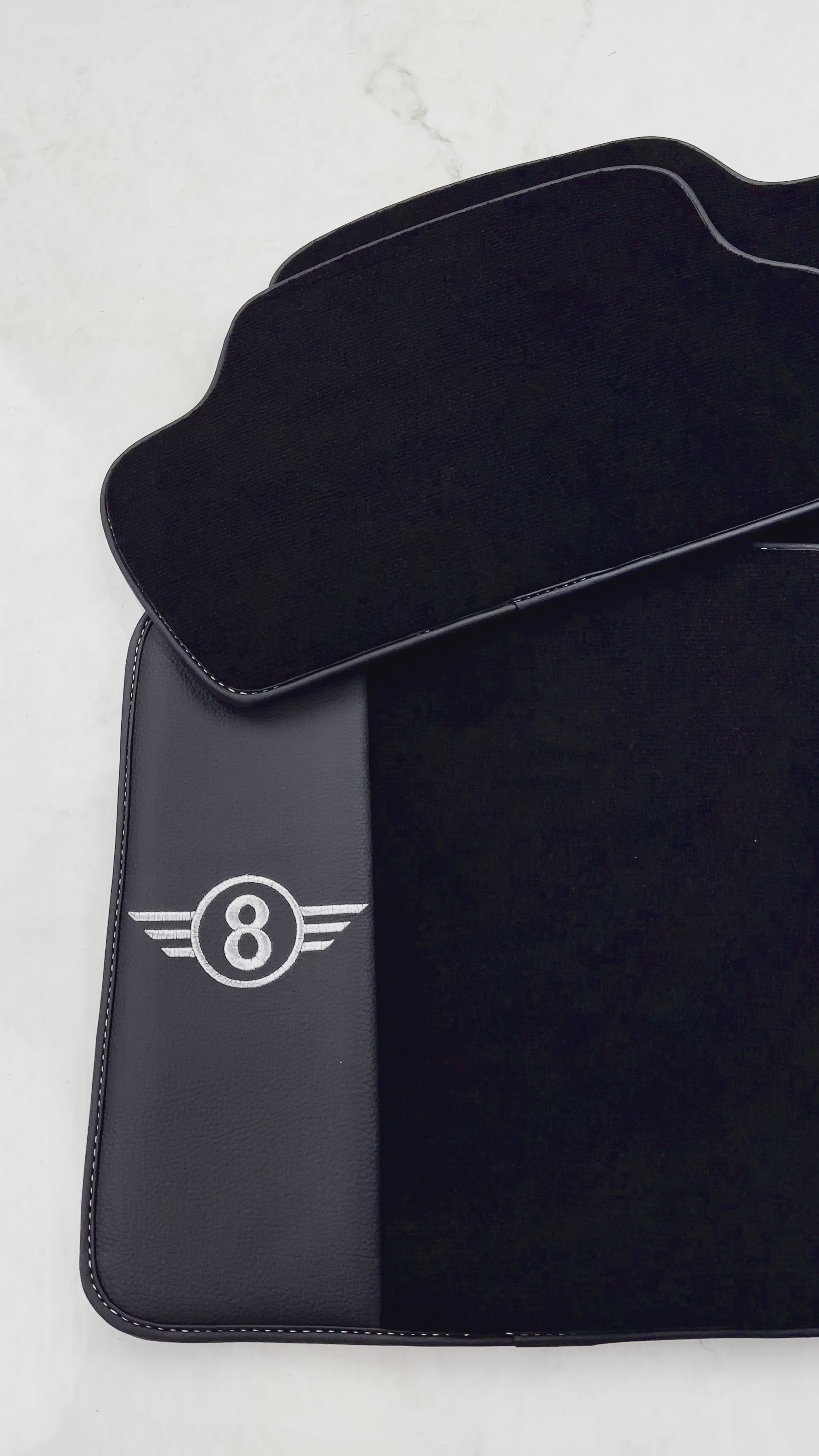 Alfombrillas negras para Mini Cooper F56 (2013-2022) de cuero - AutoWin