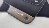 Tapis de voiture noirs pour Lamborghini Urus avec cuir marron
