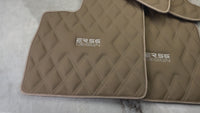 Beige Floor Mats for Bentley Continental GT (2003–2011) with Leather | ER56 Design