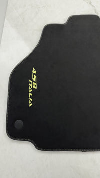Alfombrillas de coche Alcantara negras para Ferrari 458 Italia (2009-2015) amarillas