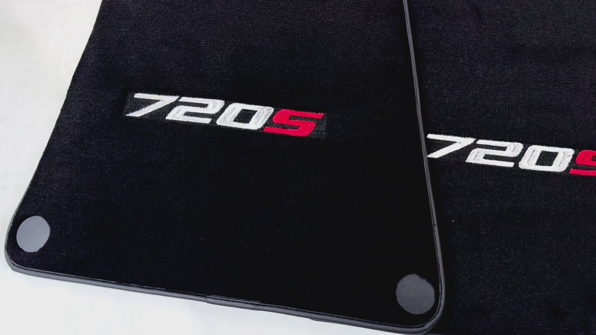 Alfombrillas negras para McLaren 720S Juego de alfombras personalizadas AutoWin - AutoWin