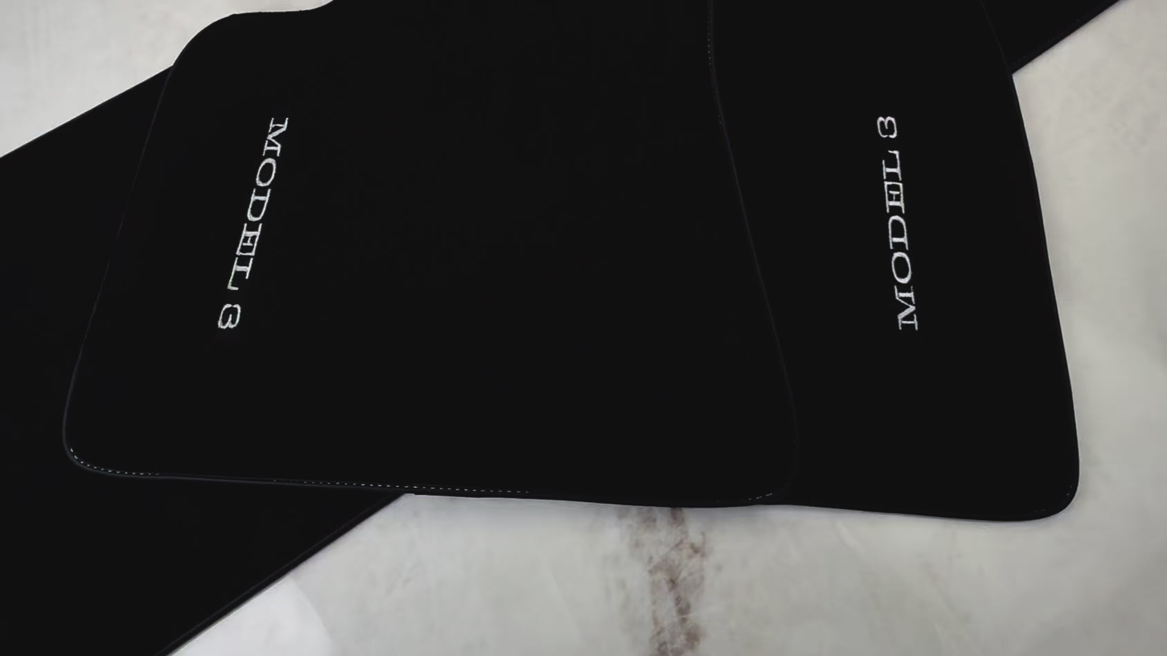 Alfombrillas negras para coche para Tesla Model 3 (2017-2023) - ER56 Design