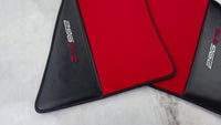 Red Floor Mats for Ferrari 296 GTB (2022-2025) with Carbon Fiber