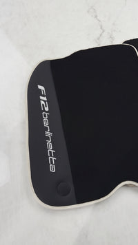Alfombrillas negras para Ferrari F12 Berlinetta (2012-2022) con cuero