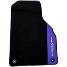 Purple Leather Black Floor Mats for Lamborghini Aventador | Black Trim - AutoWin