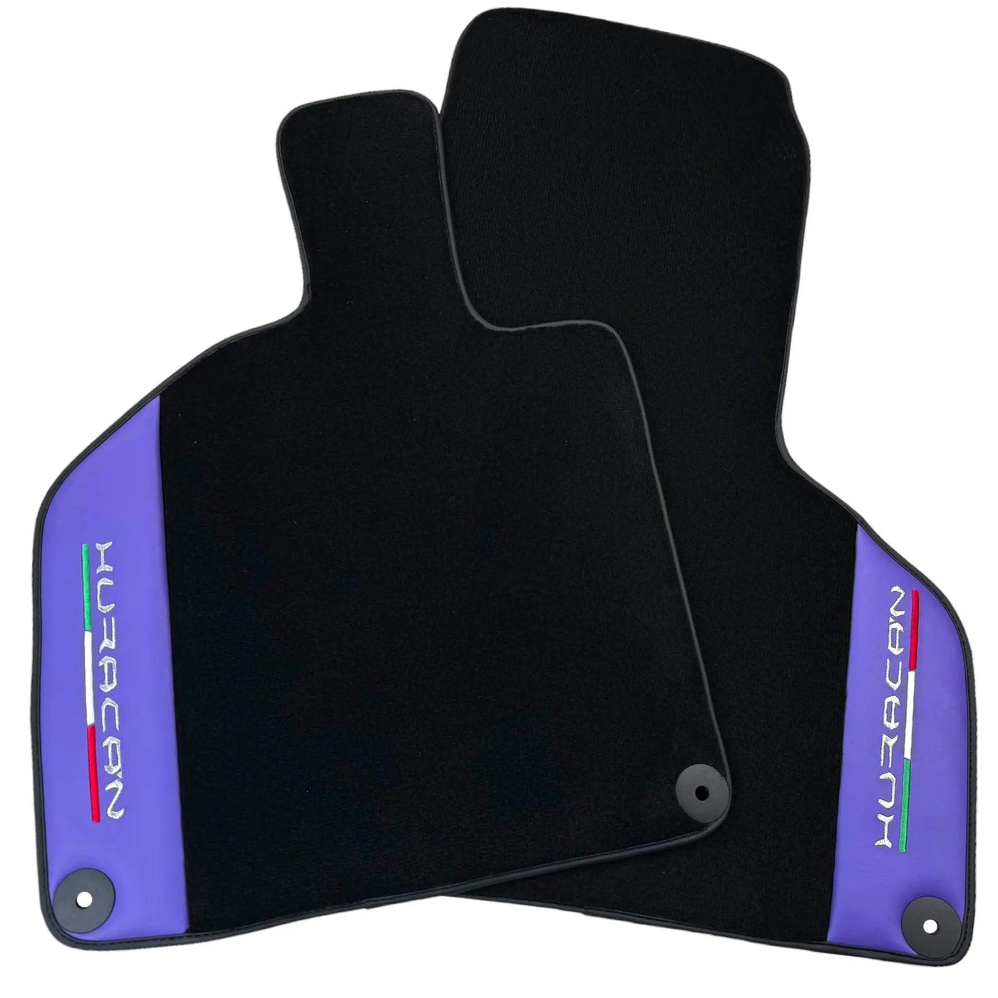Purple Leather Black Floor Mats for Lamborghini Huracan | Black Trim - AutoWin