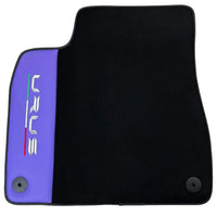 Purple Leather Black Floor Mats for Lamborghini Urus | Black Trim - AutoWin