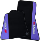 Purple Leather Black Floor Mats for McLaren 720S | Black Trim - AutoWin