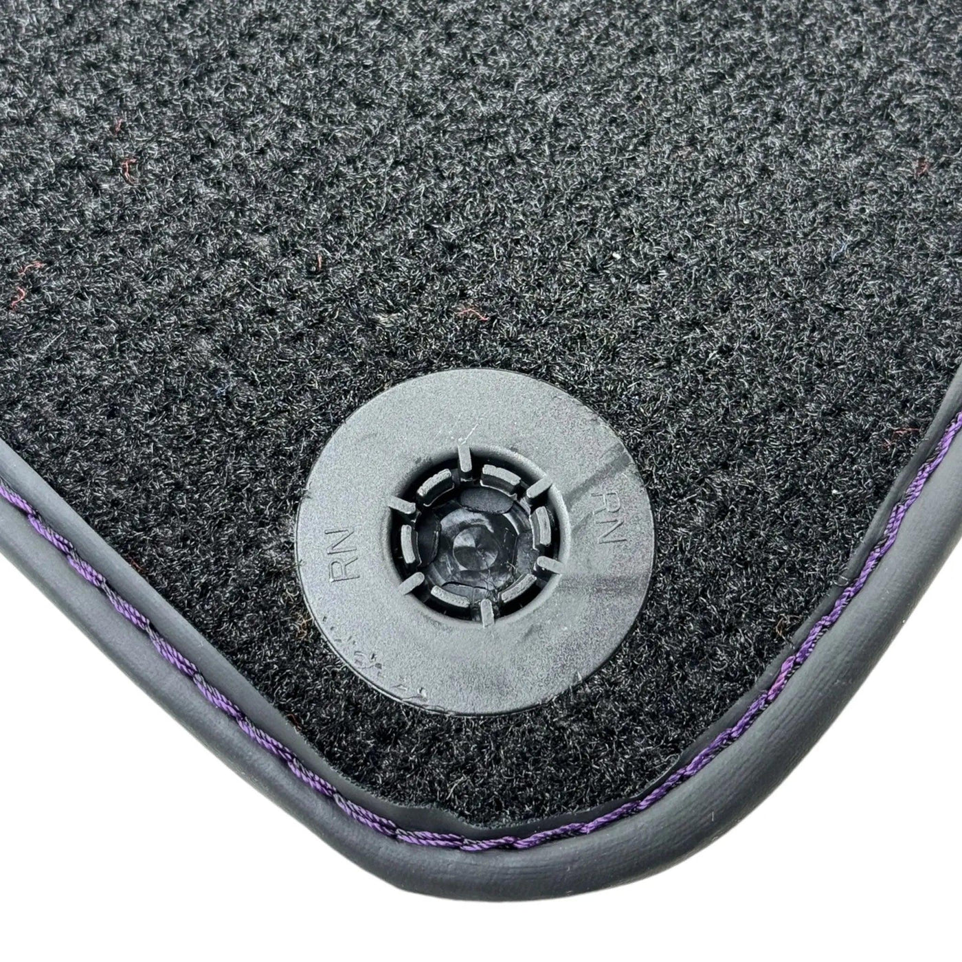 Purple Leather Black Floor Mats for McLaren 600 LT (2018-2020) | Black Trim - AutoWin