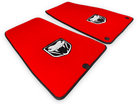 Red Floor Mats For Dodge Viper (2003-2006) With Emblem Tailored - AutoWin
