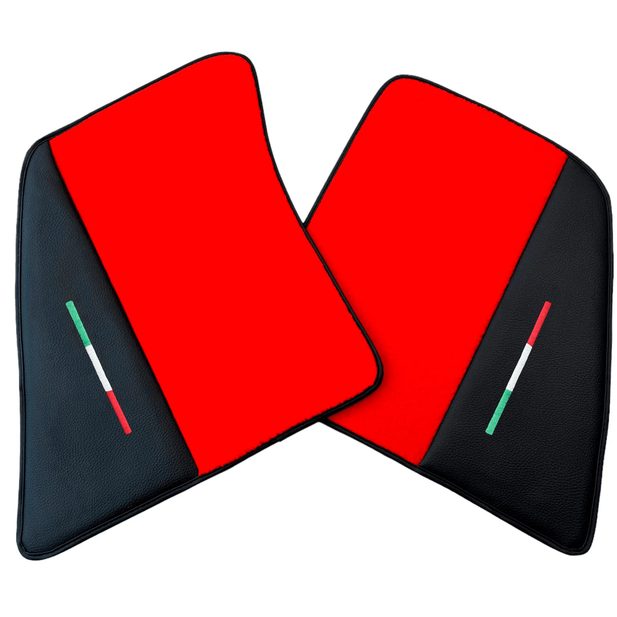 Red Floor Mats for Ferrari 296 GTB (2022-2027) with Leather
