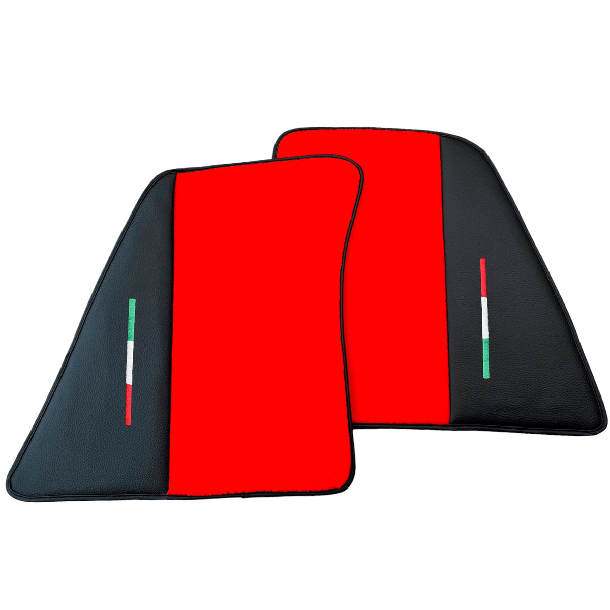 Red Floor Mats for Ferrari 296 GTB (2022-2027) with Leather