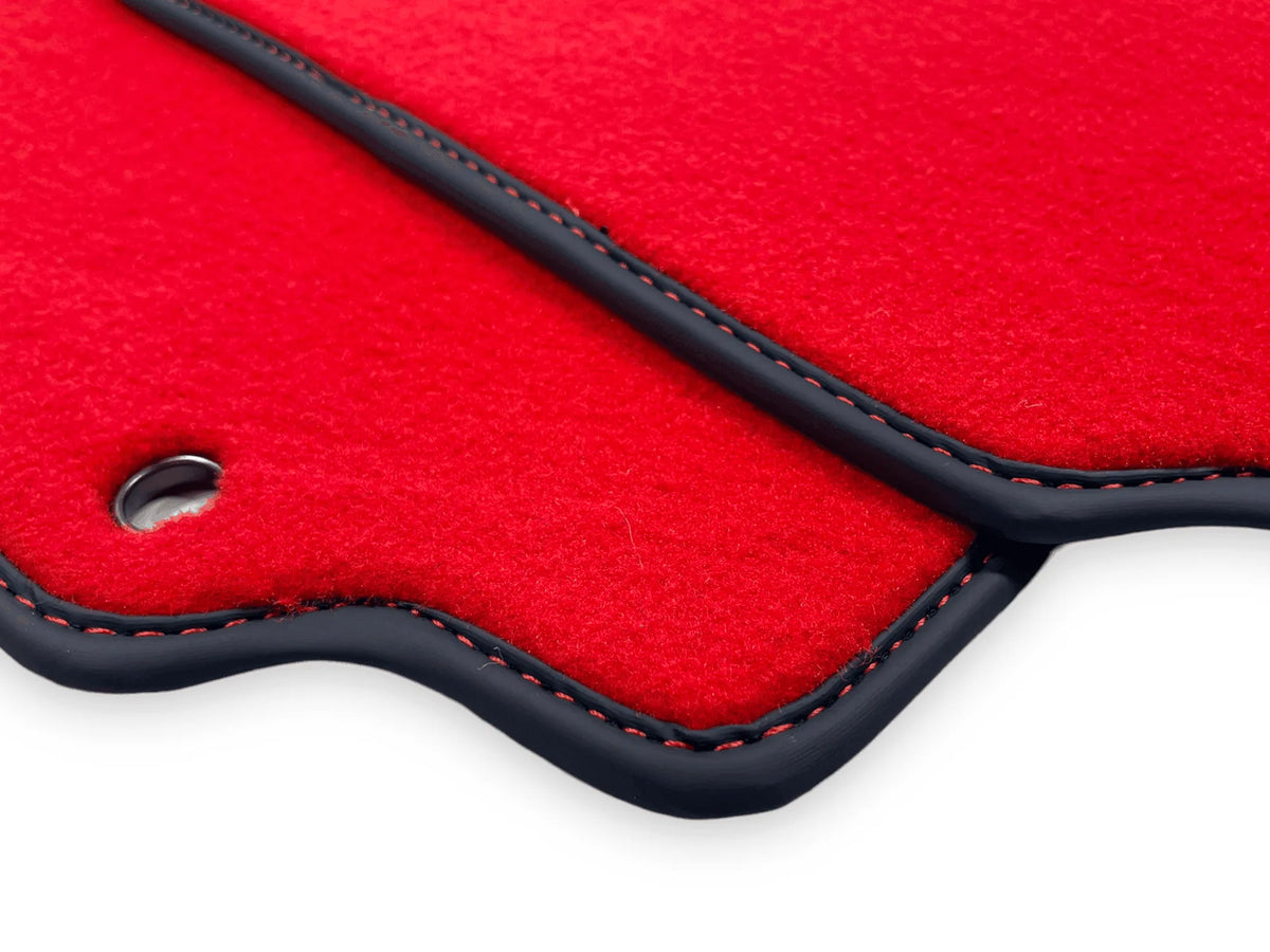 Red Floor Mats For Ferrari 360 Modena 1999-2005 With Alcantara Leather - AutoWin