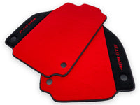 Red Floor Mats For Ferrari 488 GTB 2015-2022 Carpets With Alcantara Leather - AutoWin