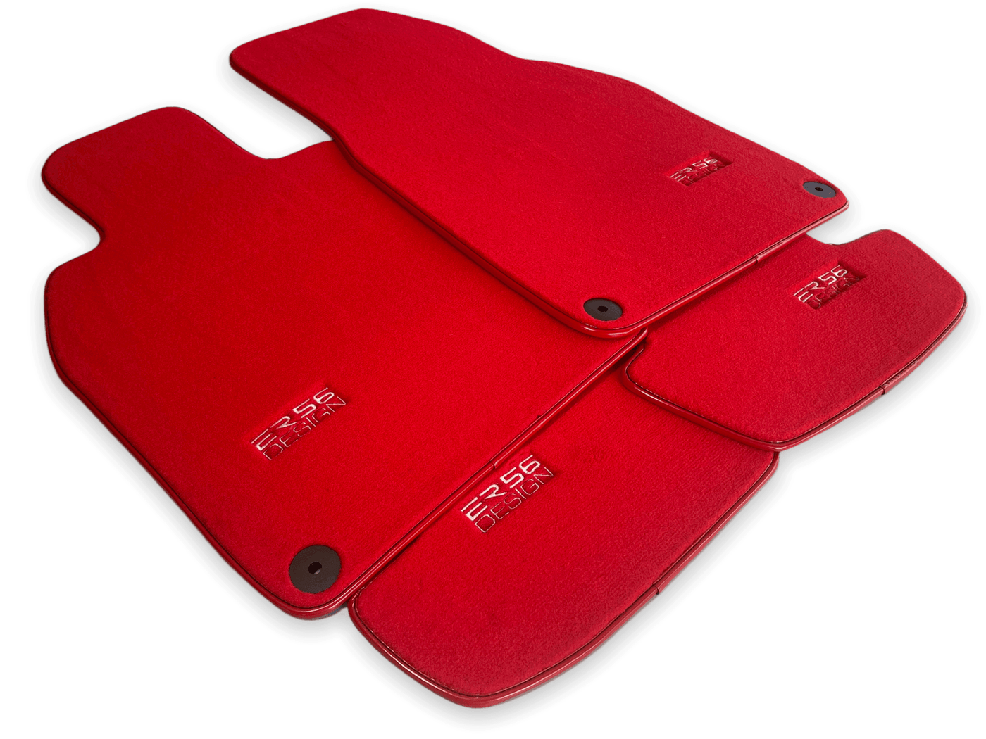 Red Floor Mats for Porsche Taycan (2019-2023) | ER56 Design - AutoWin