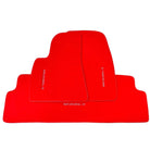 Red Floor Mats for Tesla Model 3 (2017-2023) with Red Trim - AutoWin
