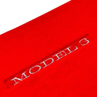 Red Floor Mats for Tesla Model 3 (2017-2023) with Red Trim - AutoWin